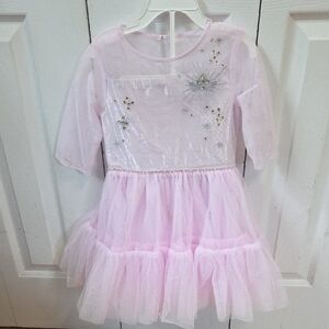 Disney Sleeping Beauty Arora Pink Sparkle Kids Costume Dress